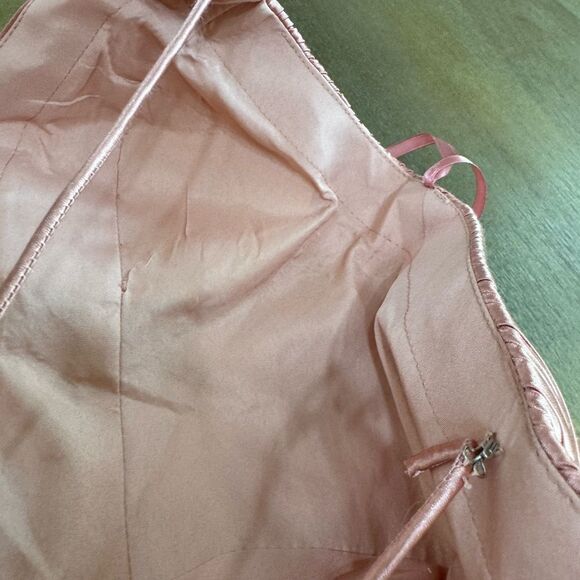 Ieena MacDuggal 49030 Gown Size 4 Pleated Plunge Neck‎ Rose Gold - Picture 15 of 16